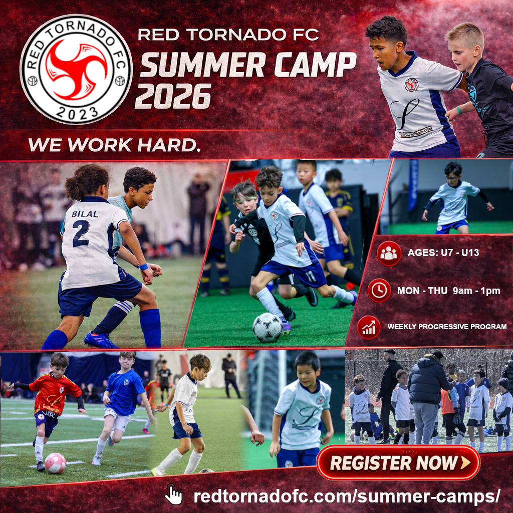 RED TORNADO FC 2026 SUMMER CAMP FLYER